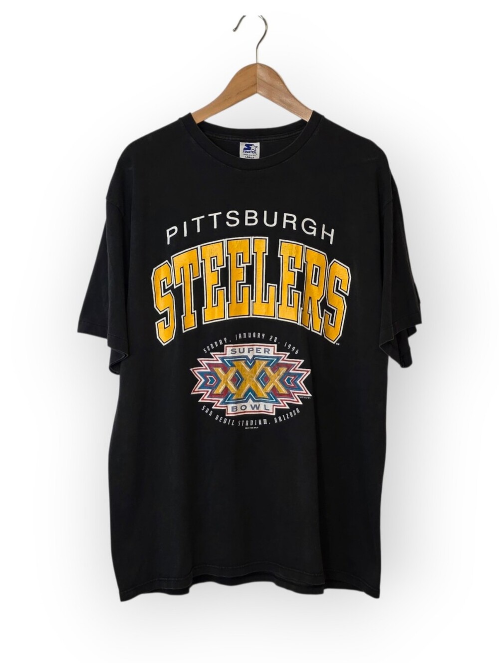 Vintage 1995 Pittsburgh Steelers NFL Super Bowl XXX Shirt Large